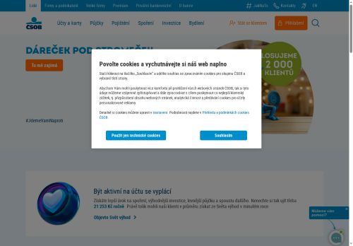 Webové stránky Československá obchodní banka, a. s., Praha