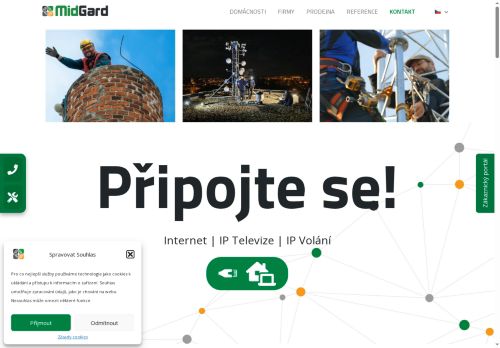 Webové stránky MIDGARD Networks s.r.o., Třebíč