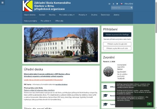 Zobrazit webové stránky Tělecvična a hala ZŠ Komenského