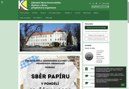 Zobrazit webové stránky Tělecvična a hala ZŠ Komenského