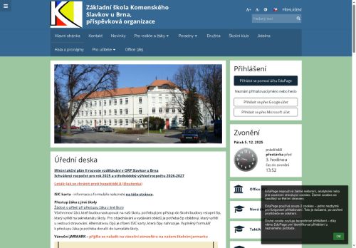 Zobrazit webové stránky Tělecvična a hala ZŠ Komenského