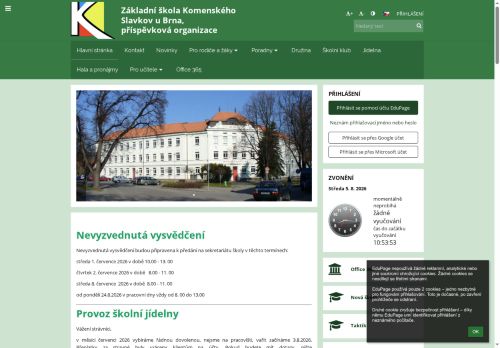Zobrazit webové stránky Tělecvična a hala ZŠ Komenského