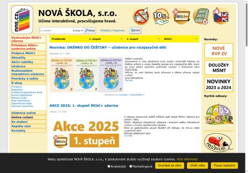 NOVÁ ŠKOLA, s.r.o. nabízí práci na pozici skladník v obci Brno