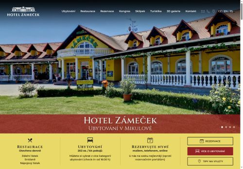 Zobrazit webové stránky Hotel Zámeček Mikulov