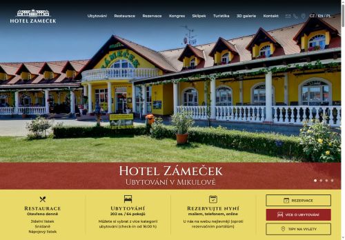 Zobrazit webové stránky Hotel Zámeček Mikulov