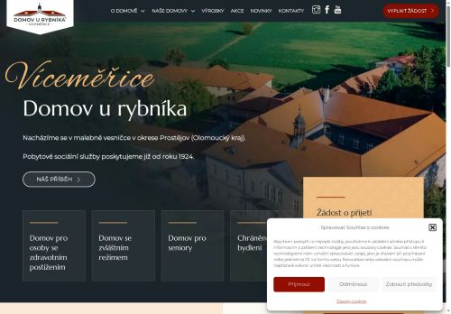 Webové stránky Domov u rybníka Víceměřice, příspěvková organizace, Víceměřice