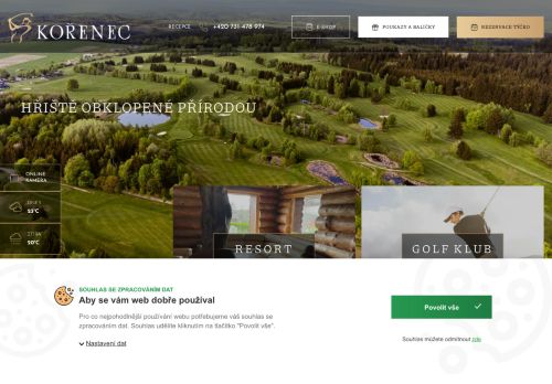 Zobrazit webové stránky Golfové hřiště Kořenec Golf & Ski Resort