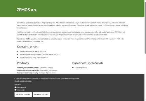 ZEMOS a.s. nabízí práci na pozici ÚČETNÍ v obci Velké Němčice