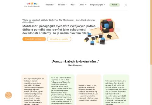 Základní škola Five Star Montessori, s.r.o. nabízí práci na pozici výdej obědů a úklid v obci Brno