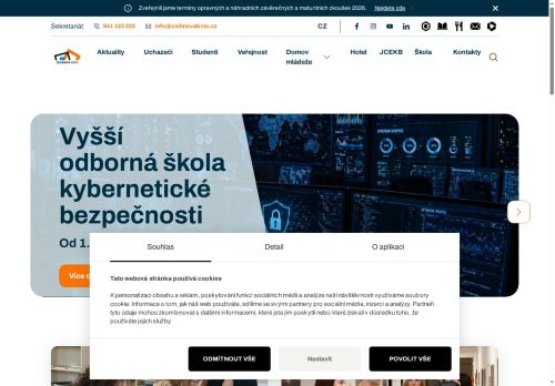 Střední škola informatiky, poštovnictví a finančnictví Brno, příspěvková organizace nabízí práci na pozici Uklízečka v obci Brno