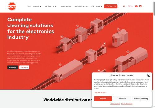 Webové stránky DCT Czech s.r.o., Boskovice