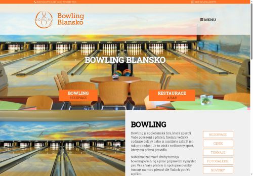 Zobrazit webové stránky Bowling Blansko