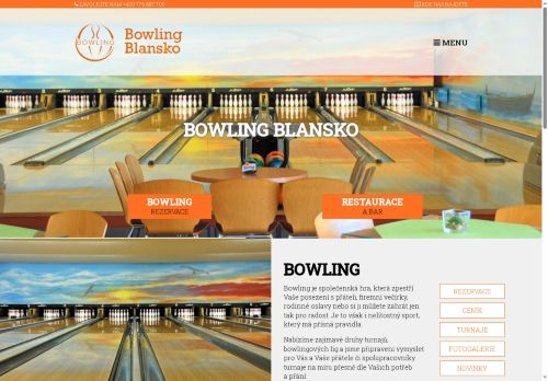 Zobrazit webové stránky Bowling Blansko