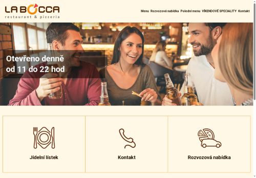 Zobrazit webové stránky La Bocca Restaurant a Pizzeria