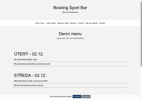 Zobrazit webové stránky Bowling Sport Bar