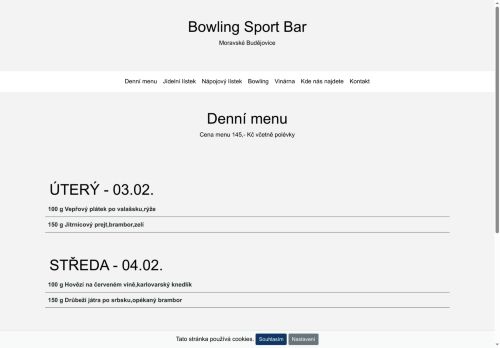 Zobrazit webové stránky Bowling Sport Bar