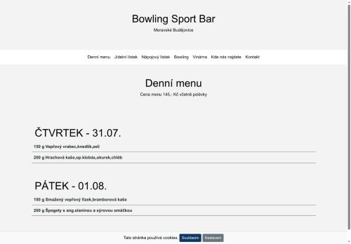 Zobrazit webové stránky Bowling Sport Bar