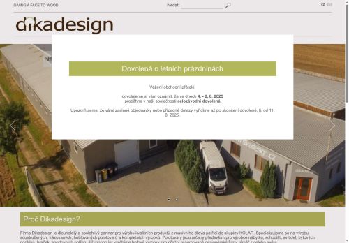 DIKADESIGN s.r.o. nabízí práci na pozici Pracovník seřizování a obsluhy dřevoobráběcích strojů v obci Višňové