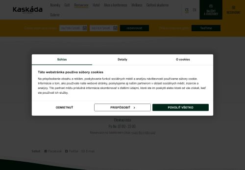 Zobrazit webové stránky Restaurace  a hotel Kaskáda