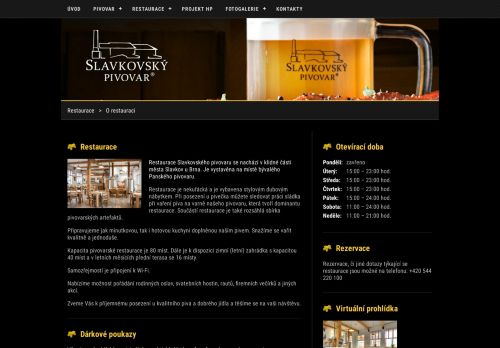 Zobrazit webové stránky Slavkovský pivovar – restaurace