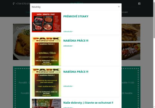 Zobrazit webové stránky Restaurace Park Pohořelice