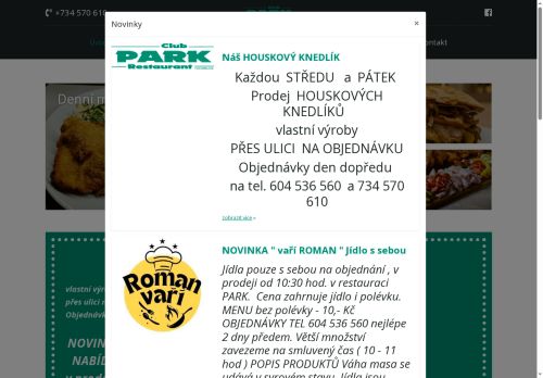 Zobrazit webové stránky Restaurace Park Pohořelice