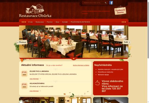 Zobrazit webové stránky Restaurace Obůrka