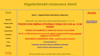 Zobrazit webové stránky Vegetariánská restaurace Amrit