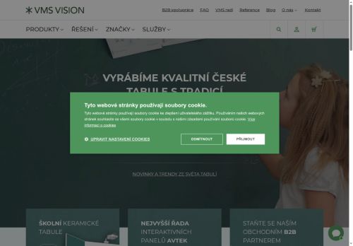 Webové stránky VMS VISION, s.r.o., Boskovice