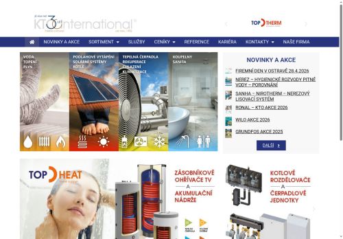 Webové stránky K.T.O. International spol. s r. o., Brno
