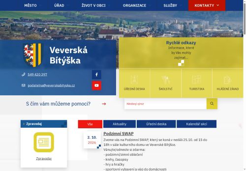 Zobrazit webové stránky Městský úřad Veverská Bítýška