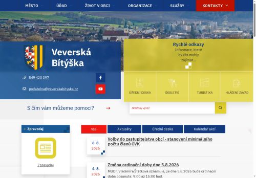 Zobrazit webové stránky Městský úřad Veverská Bítýška