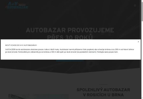 Zobrazit webové stránky A+V Autobazar (Laukar, s.r.o.)
