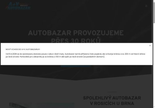 Zobrazit webové stránky A+V Autobazar (Laukar, s.r.o.)