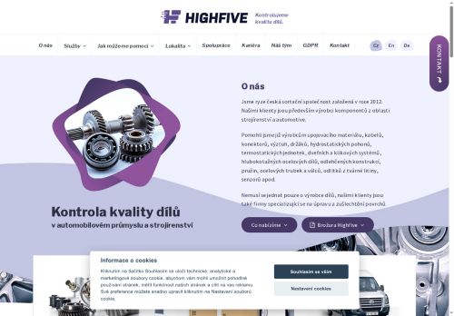 HIGHFIVE, s.r.o. nabízí práci na pozici Kontrolor/ka kvality v obci Velká Bíteš