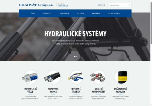 Webové stránky CHARVÁT Group s.r.o., Zbraslavice