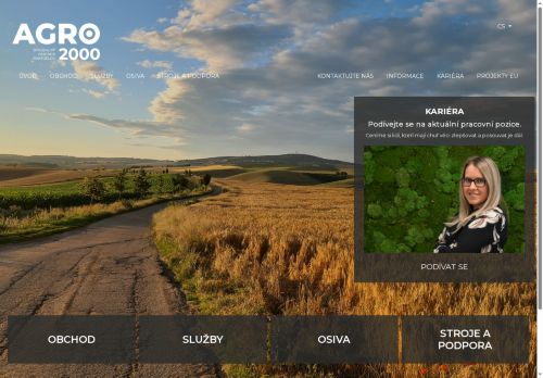 AGRO 2000 s.r.o. nabízí práci na pozici Skladník (m/ž) v obci Osová Bítýška