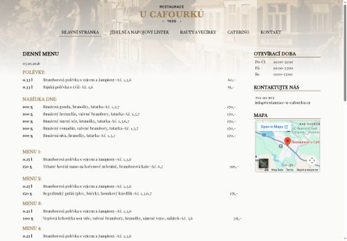 Zobrazit webové stránky Restaurace u Cafourků