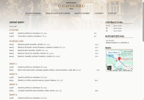 Zobrazit webové stránky Restaurace u Cafourků