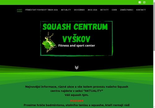 Zobrazit webové stránky Squashcentrum 