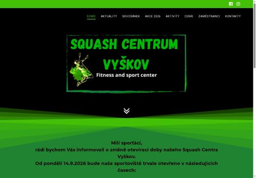 Zobrazit webové stránky Squashcentrum 