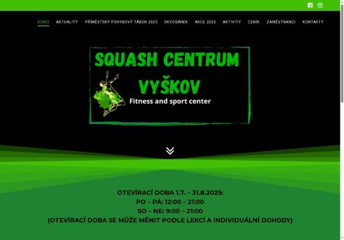 Zobrazit webové stránky Squashcentrum 