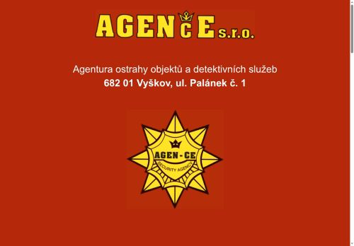 AGEN-CE, s.r.o. nabízí práci na pozici Vrátný/á v obci Vyškov