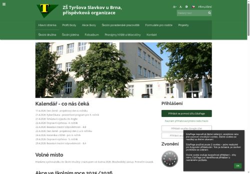 Základní škola Tyršova Slavkov u Brna, příspěvková organizace nabízí práci na pozici Učitelé na 2. stupni základních škol (m/ž) v obci Slavkov u Brna