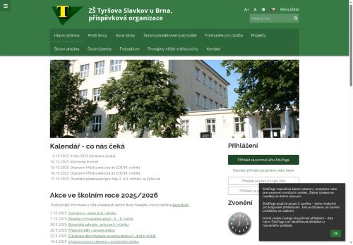 Webové stránky Základní škola Tyršova Slavkov u Brna, příspěvková organizace, Slavkov u Brna