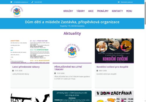 Zobrazit webové stránky Dům dětí a mládeže Zastávka
