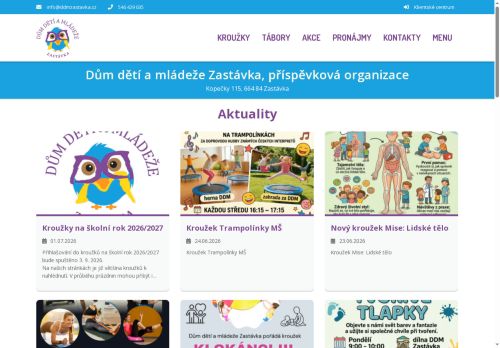 Zobrazit webové stránky Dům dětí a mládeže Zastávka
