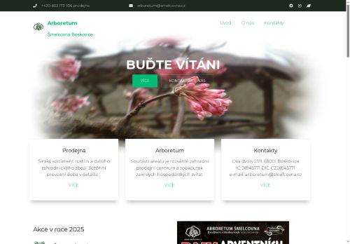 Zobrazit webové stránky Arboretum Šmelcovna