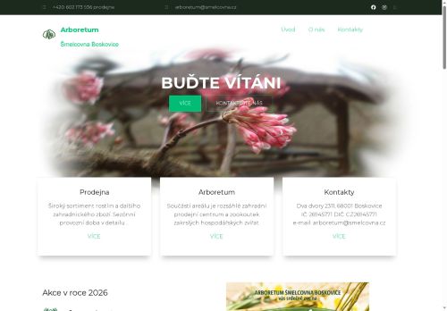 Zobrazit webové stránky Arboretum Šmelcovna