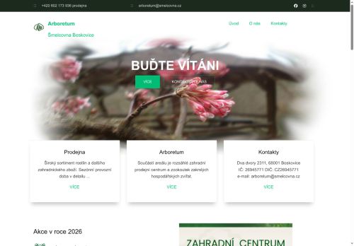 Zobrazit webové stránky Arboretum Šmelcovna
